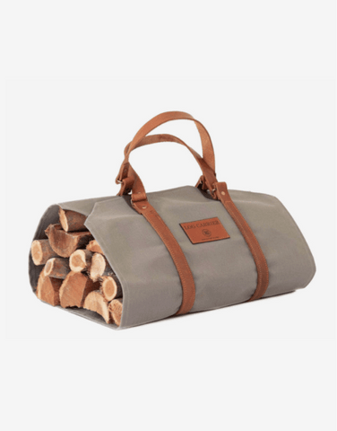 Leather and canvas bag